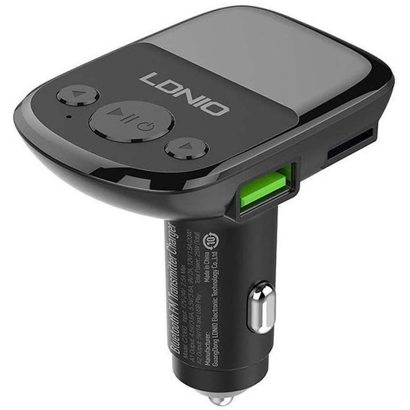 LDNIO FM transmitter Ldnio C706Q με Lightning Καλώδιο - Μαύρο