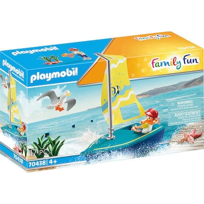 PLAYMOBIL® Σετ Ιστιοπλοϊκό Sailboat Family Fun (70438)