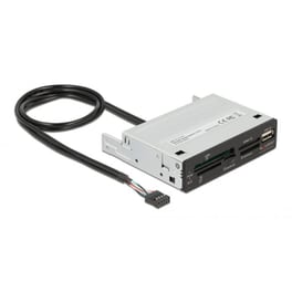 Delock Usb 9-pin Card Reader 91708, Cf/sd/xd/ms/micro Sd/usb, 3.5" Bay