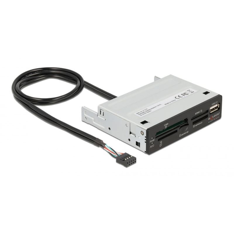 DELOCK Delock Usb 9-pin Card Reader 91708, Cf/sd/xd/ms/micro Sd/usb, 3.5 Bay