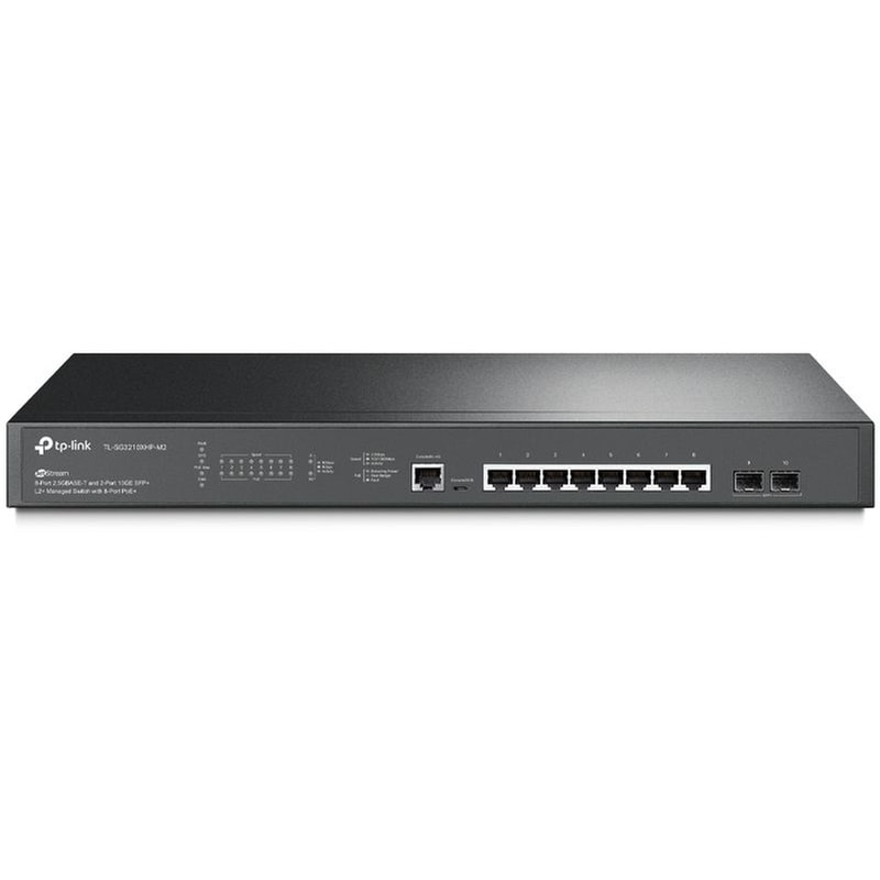 TP-LINK TP-Link TL-SG3210XHP-M2 Network Switch Managed L2/L2+/L3 2.5G Ethernet (100/1000/2500) 8-Port PoE Support 1U