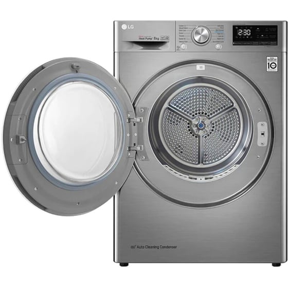 LG RC80V9EV2W 8 kg A+++ με Αντλία Θερμότητας, Αναστρέψιμη πόρτα και Wi-Fi Inox Στεγνωτήριο Ρούχων image 2