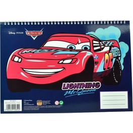 Μπλοκ Ζωγραφικής Gim 23x33 με Αυτοκόλλητα Cars 40 Φύλλων