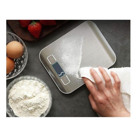 ARIA TRADE 1gr/5kg Ασημί Ψηφιακή Ζυγαριά Κουζίνας image 1