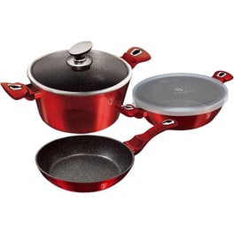 Σετ Μαγειρικά Σκεύη BERLINGER BH-6780 5 τμχ Κόκκινο