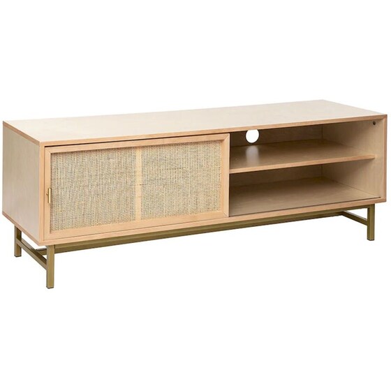 Έπιπλο Τηλεόρασης Spitishop MDF 140x40x50cm - Καφέ image 2
