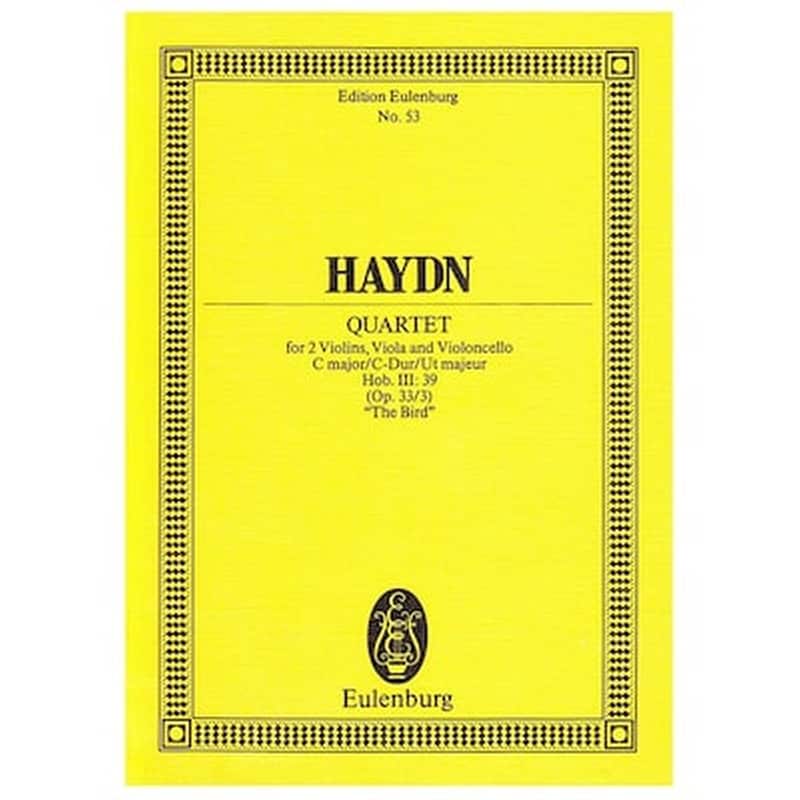 EDITIONS EULENBURG Βιβλίο Editions Eulenburg Haydn - Quartet In C Major Op.33/3 [pocket Score]