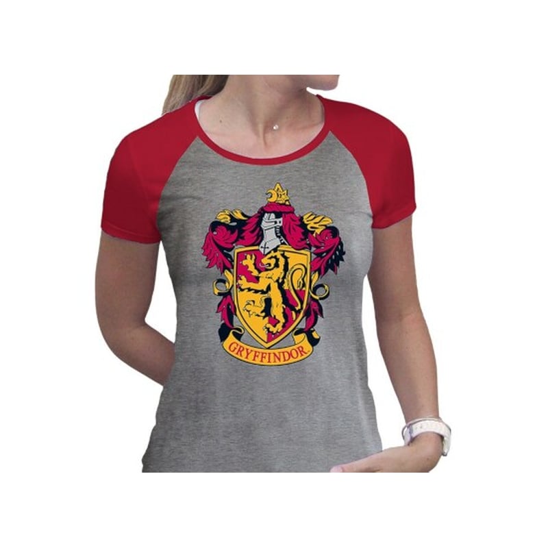 ABYSSE T-Shirt - Abysse Corp - Harry Potter- Gryffindor - Γκρι/Κόκκινο - Γυναίκα L