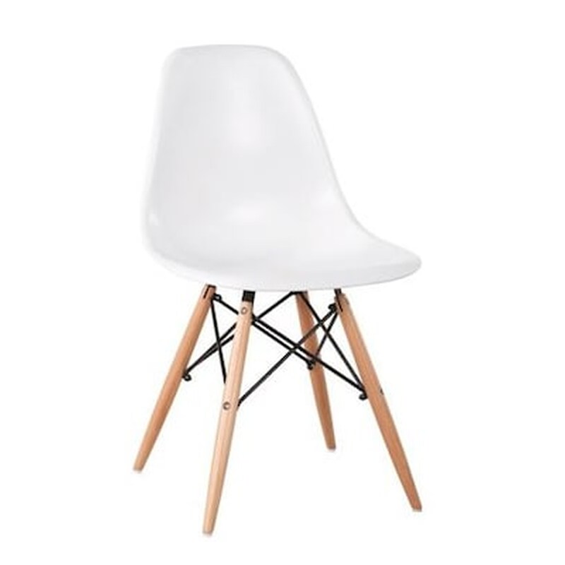 WOODWELL Καρέκλα Woodwell Λευκο Pp Με Ξύλινα Πόδια Σετ 4 Τμχ - Λεύκο