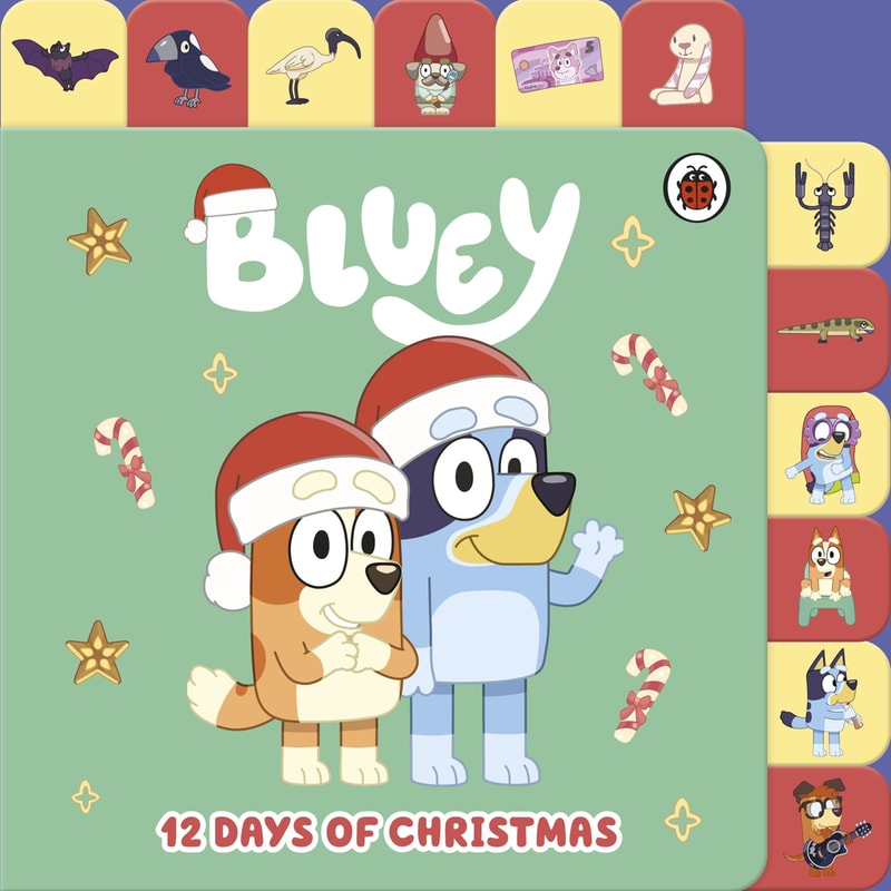 Bluey: 12 Days of Christmas Tabbed Board Book 1843693