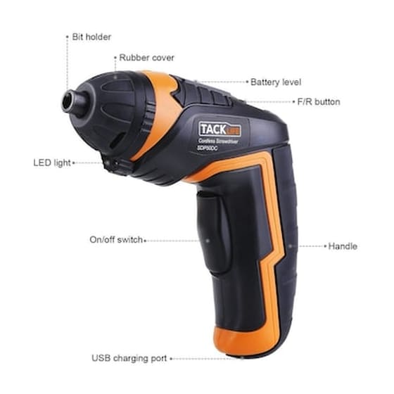 Ηλεκτρικό Κατσαβίδι Επαναφορτιζόμενο Tacklife SDP50DC image 1