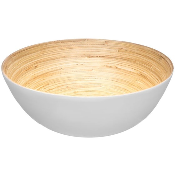 Σαλατιέρα Spitishop  Από Bamboo  25 cm - Λευκή image 0