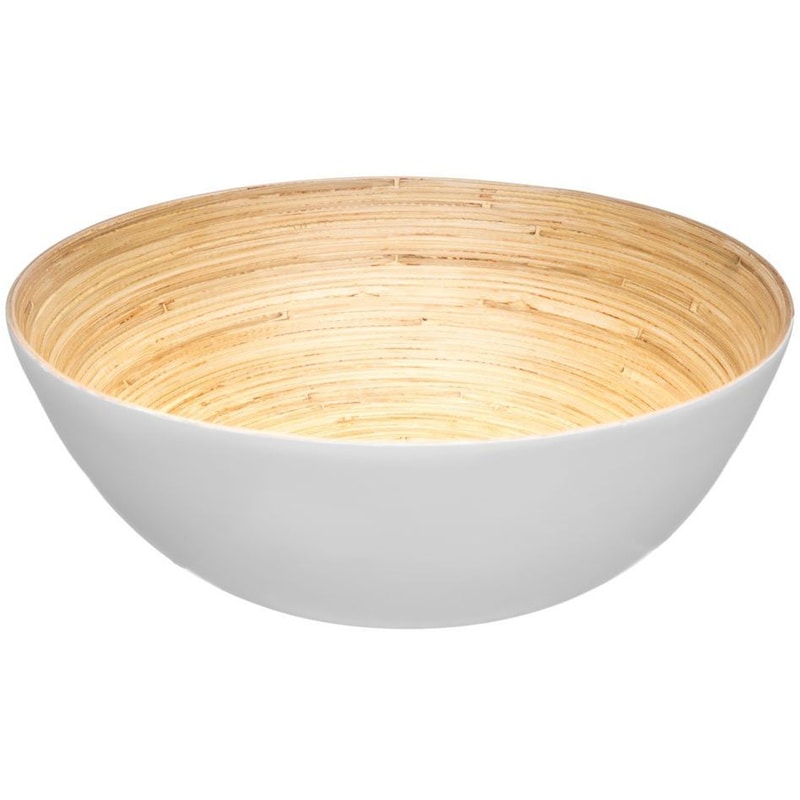 SPITISHOP Σαλατιέρα Spitishop Από Bamboo 25 cm - Λευκή