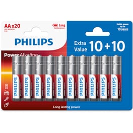 Philips Αλκαλικές Μπαταρίες AAA Lr6 1.5V 20τμχ