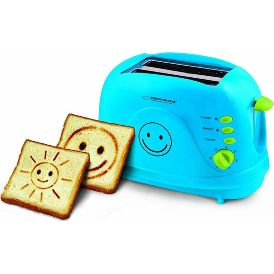 ESPERANZA SMILEY EKT003B 2 Θέσεων 750W Μπλε Φρυγανιέρα image 2