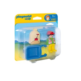PLAYMOBIL® 1·2·3 Εργάτης με Καροτσάκι (6961)