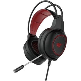 Havit H2239D Gaming Ενσύρματα Ακουστικά 3.5mm/USB με LED Φωτισμό - Μαύρα/Κόκκινα