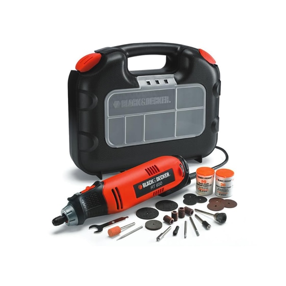 Πολυεργαλείο Black & Decker RT650KA-QS 90W- Πορτοκαλί image 0