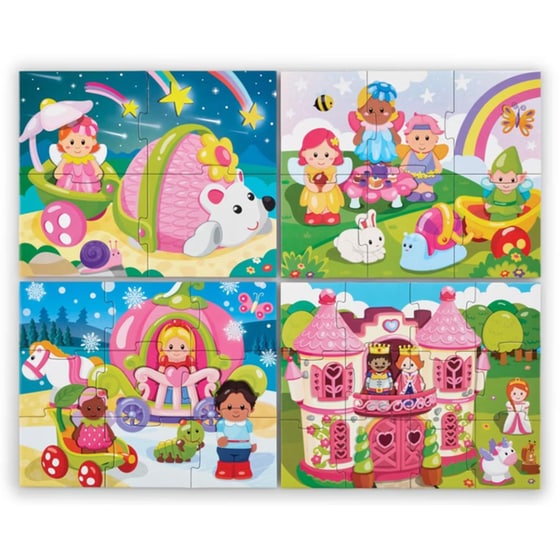 Παιδικό Παζλ ELC Happyland 4 σε 1 με Νεράιδες (4/6/9/12 Κομμάτια) image 1