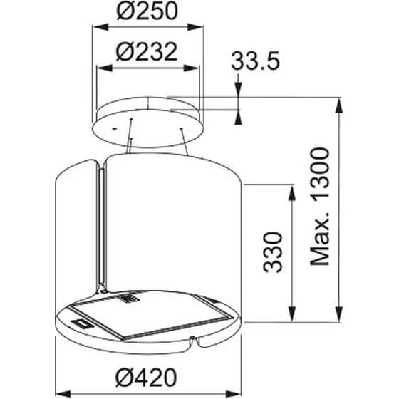 FRANKE SMART FSMS F42 WM 42 cm Λευκό Απορροφητήρας Νησίδα image 2