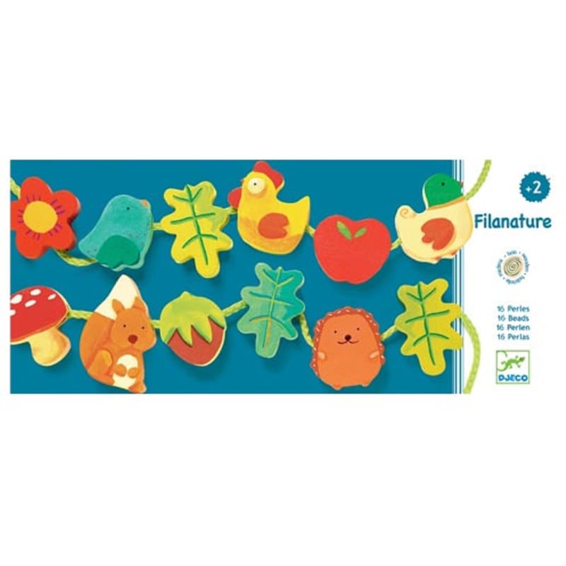 DJECO Djeco Παιχνίδι Λεπτής Κινητικότητας Με Κορδόνι ζωάκια-φύση