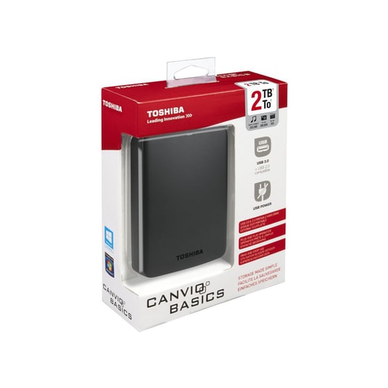 Toshiba Canvio Basics USB 3.0 HDD 2TB 2.5" - Μαύρο image 3