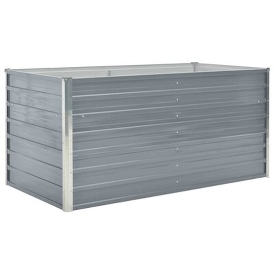 Vidaxl Ζαρντινιέρα Ψηλή Γκρι 160 X 80 X 77 Εκ. Από Γαλβανισμένο Χάλυβα image 2