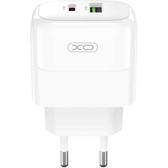 XO Φορτιστής L137 USB-C/USB-A Λευκό image 2