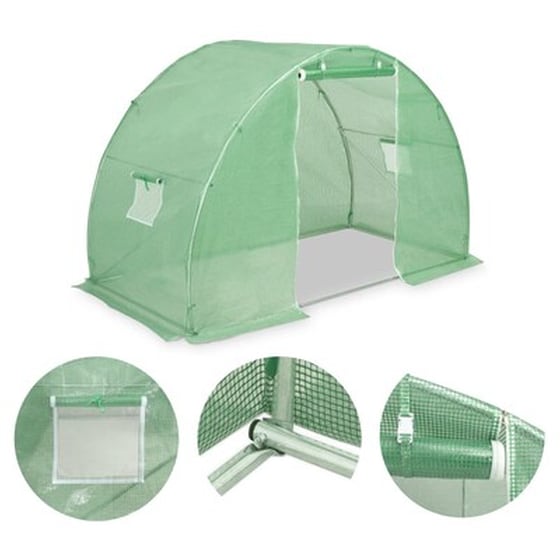 Vidaxl Θερμοκήπιο 4,5 Μ² 300 X 150 X 200 Εκ. Με Βάση Από Χάλυβα image 2