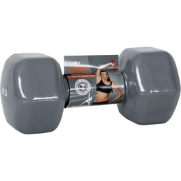 Βαράκι Εξάγωνο 8kg Amila 44122 Βινυλίου από Χυτοσίδηρο - Γκρι