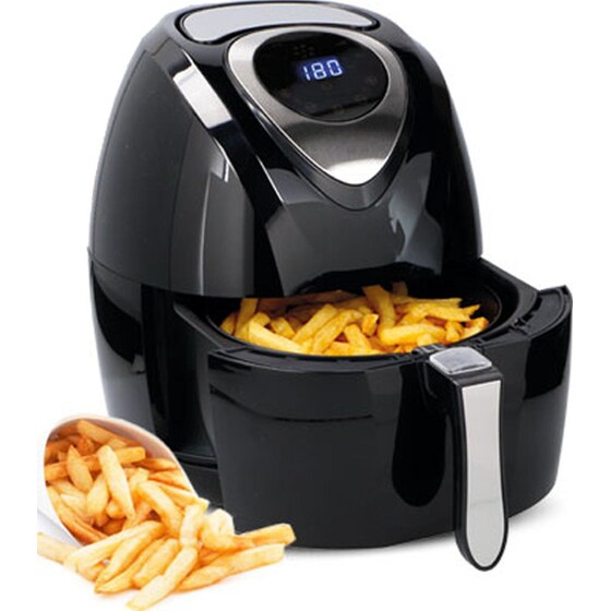 CUISINIER DELUXE 06864 με Αποσπώμενο Κάδο 1400 W 3.2 L Μαύρο Φριτέζα Αέρος image 2