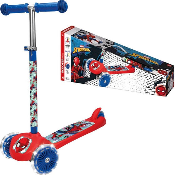 Παιχνιδολαμπάδα Παιδικό Πατίνι Τρίτροχο AS Scooter Plus Spiderman με Φωτιζόμενες Ρόδες image 2