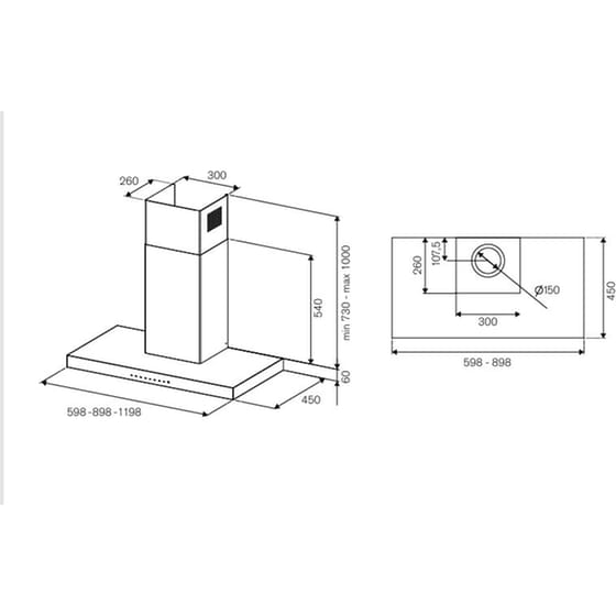 BERTAZZONI KT90P1ANT 90 cm Μαύρο Απορροφητήρας Καμινάδα-Τζάκι image 7
