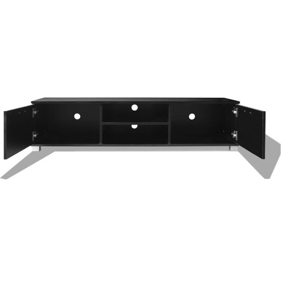 Έπιπλο Τηλεόρασης VidaXL Επεξεργασμένο Ξύλο MDF 140x34.7x40.3 cm  - Μαύρο image 3