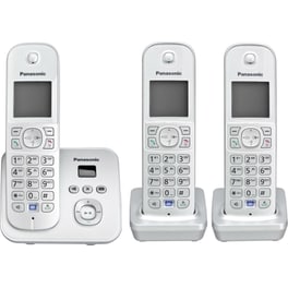 Ασύρματο Τηλέφωνο Panasonic KX-TG6823 Trio - Pearlsilver