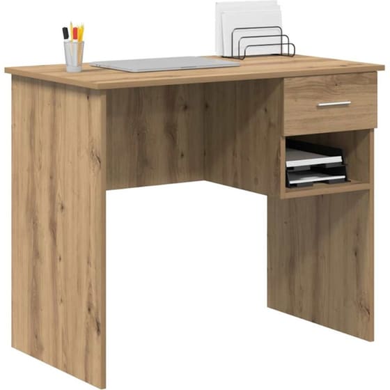 Γραφείο VidaXL από Επεξεργασμένο Ξύλο 90x49x75 cm - Artisan Δρυς image 2