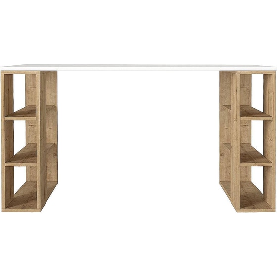 Γραφείο ArteLibre Wimsey από Μοριοσανίδα/Μελαμίνη 140x60x74cm - Λευκό/Sapphire image 1