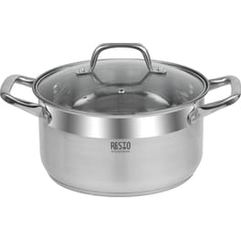 Κατσαρολάκι Ρηχό RESTO Casserole-RE92004 από Ανοξείδωτο Ατσάλι 22 cm 4.6 L Inox