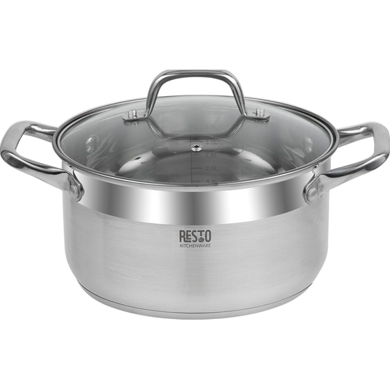 Κατσαρολάκι Ρηχό RESTO Casserole-RE92004 από Ανοξείδωτο Ατσάλι 22 cm 4.6 L Inox image 0