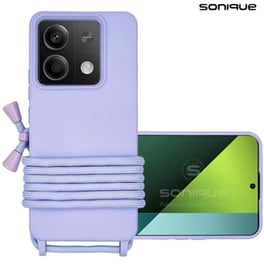 Θήκη  Xiaomi Redmi Note 13 5G - Sonique Με Κορδόνι Carryhang - Λιλά