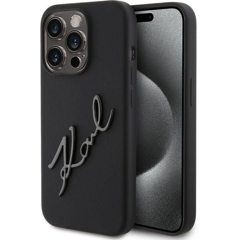 Karl Lagerfeld Θήκη Apple iphone 15 Pro - Karl Lagerfeld Karl Script Logo - Μαύρο