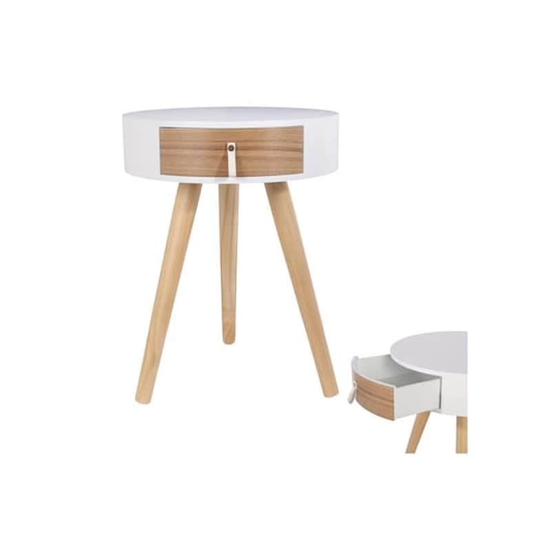 ARIA TRADE Τραπεζάκι Σαλονιού Aria Trade MDF 35x46.5x35 cm - Λευκό