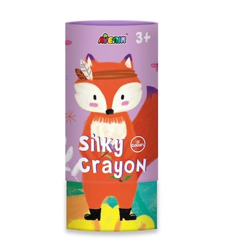 Arts And Crafts Crayons Silky Crayons 12 Colors – Fox 60402 + Δώρο Πόστερ
