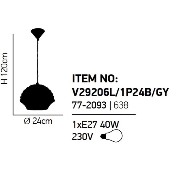 Φωτιστικό Οροφής Μονόφωτο Homelighting Solo από Μέταλλο/Γυαλί 24x24x120 cm - Ασημί image 1