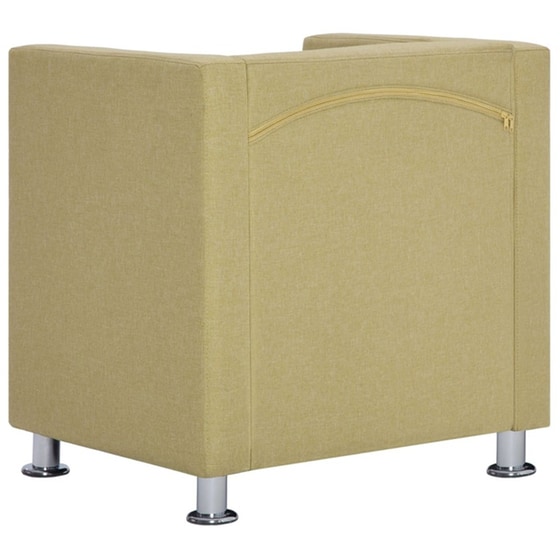 Πολυθρόνα VidaXL Cube από Ύφασμα - Πράσινη image 3