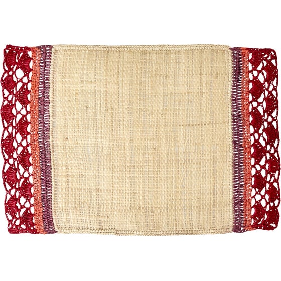 Σουπλά Raffia Rice Με Μωβ Άκρες image 0