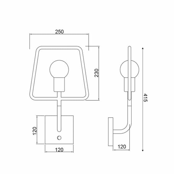 Απλίκα Τοίχου Aca V362491ww Μεταλλική 25x12x41.5 cm - Λευκή image 1
