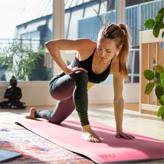 Στρώμα Γυμναστικής Yoga - Pilates Bakaji 02837807 183x61x0.6 cm Αδιάβροχο - Ροζ/ Μπλε image 5