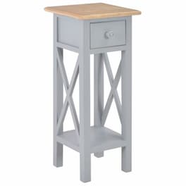 Vidaxl Τραπεζάκι Βοηθητικό Γκρι 27 X 27 X 65,5 Εκ. Ξύλινο