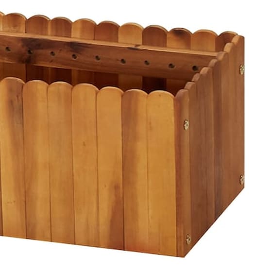 Vidaxl Ζαρντινιέρα Κήπου 200 X 30 X 25 Εκ. Από Μασίφ Ξύλο Ακακίας image 5